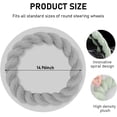 thumbnail image 2 of Fluffy Car Steering Wheel Cover, 15 Inches Anti-Slip Round Fuzzy Winter Steering Wheel Protector, Soft Warm Plush Steering Wheel Cover for Women Girls, Car Accessories (Gray, D-Shaped), 2 of 9