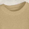 thumbnail image 5 of FRSASU Women's Fall/Winter Long Sleeve Crew Neck Knit Casual Loose Pullover Sweater Tops Khaki L(L), 5 of 7
