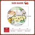 thumbnail image 5 of Lsque Sanrio Print Christmas Tree Skirt with Ties and Velcro,Xmas Holiday Decorations, Adjustable Tree Skirt-30", 5 of 6