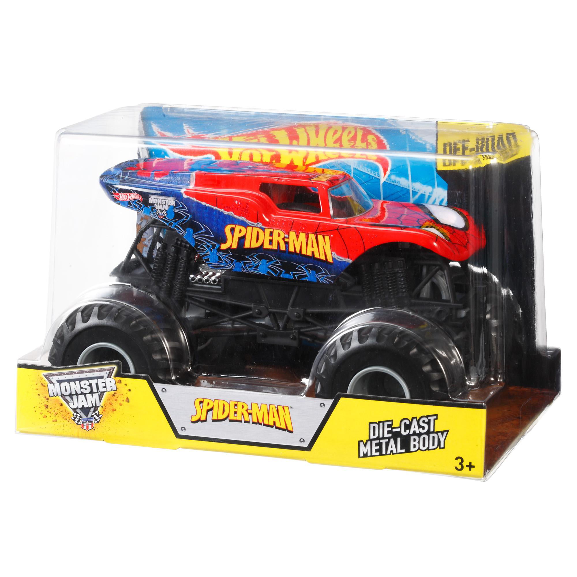 Hot Wheels Monster Jam Spider-Man Die-Cast Metal Vehicle - Walmart.com