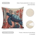 thumbnail image 3 of turtle corallinen toss pillowcase decoration pillowcase gifting preferred 18x18 inch cushion cover sofa pillowcase sofa bedroom living room car, 3 of 7