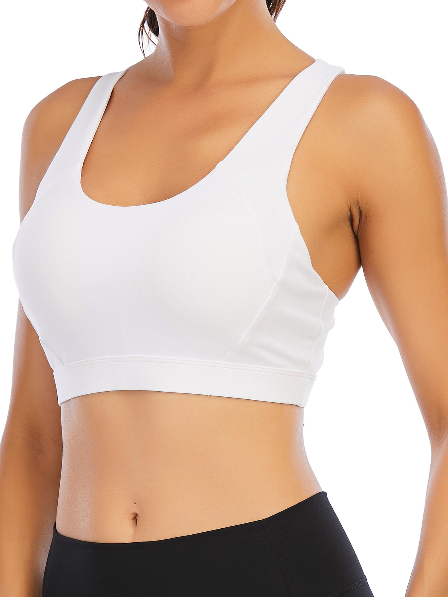 Youloveit Sports Bras for Women Padded Longline Yoga Cami Crop Tank Tops  with Built-in Bra(L,White) : Buy Online at Best Price in KSA - Souq is now  : Fashion