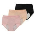 thumbnail image 1 of Aosijia 3 Pack Teen Girl Period Underwear Cotton Menstrual Panties High Waisted Women Postpartum Maternity Panties 5XL, 1 of 10