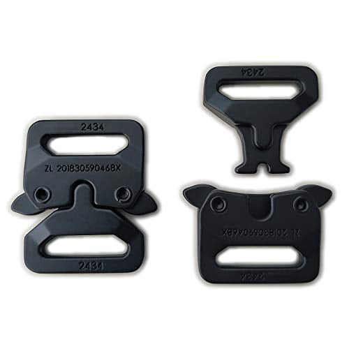 2 Pack Quick Release Buckles 1 inch 25 mm Black Tactical Buckle for DIY Pet Collar Bracelets Backpack Bag Replace Buckles Hand Craft Accessories