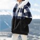 thumbnail image 5 of Sudadera con capucha y manga larga para mujer, informal, con cuello en V y cremallera, para exteriores y chaquetas, 5 of 7