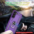 thumbnail image 7 of Galaxy S22 Plus Case, Samsung S22 Plus Case with HD Screen Protector, [Military-Grade] Magnetic Ring Holder Kickstand Shockproof Protective Phone Case for Samsung Galaxy S22 Plus, Purple, 7 of 7