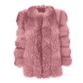 thumbnail image 4 of Herrnalise Jackets For Women Plus Size Winter Warm Loose Stand Collar Hair Plush Jacket Coat Shackets For Women 2024 fall Pink,L, 4 of 6