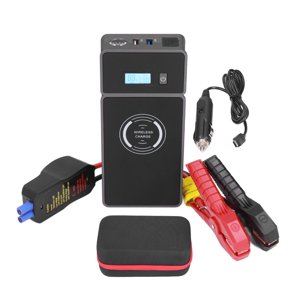 36800mAh Car Jump Starter 800A Dual USB Port Multifunction Wireless Charger for 12V Diesel Gasoline Vehicles