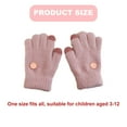 thumbnail image 2 of Guantes de lana de cinco dedos para niños y niñas, cálidos y gruesos, de invierno, con dibujos animados de Corea sonriente, guantes de punto 842, 2 of 5