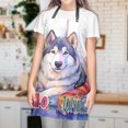 thumbnail image 3 of Watercolor Hello Winter Alaskan Malamute Chill Christmas Welcome Apron Alaska Mal Dog Lovers Gifts for Cooking Grilling Baking Painting Gardening - 00016, 3 of 5