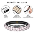 thumbnail image 6 of Fotbe Pink Butterflies (2) Steering Wheel Cover Universal 15 in Car Accessories for Men Women,Steering Wheel Protector Comfortable Protective Case for SUV Sedan Decor, 6 of 8