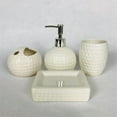 thumbnail image 2 of Bathroom Accessories Set, Resin C Ceramic Bathroom Accessory Set, Ceramic Bathroom Accessory Set with Toothbrush Holder And Soap Dish, Modern Green Decor for Vanity, 2 of 8