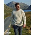 thumbnail image 6 of Aran Men's Traditional Sweater 100% Premium Merino Wool Irish Fisherman Pullover Made in Ireland, 6 of 9