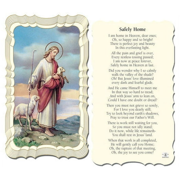 Safely Home Catholic Prayer Holy Card with Prayer on Back, Pack of 50