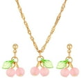 thumbnail image 2 of Cherry Light Luxury Minority Design Clavicle Chain Earings Set, 2 of 2