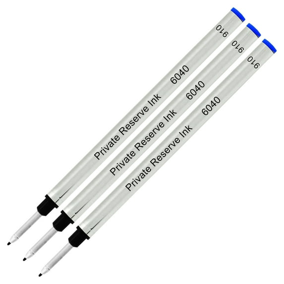 Private Reserve Ink Schmidt 6040 Fiber Tip Metal Body Refill - Blue, Broad, 3 Pack