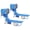 Blue-2pack, variant on Sunnyfeel Face Down Tanning Beach Chair with Canopy, 5-Position Lay Flat Lounger, Blue