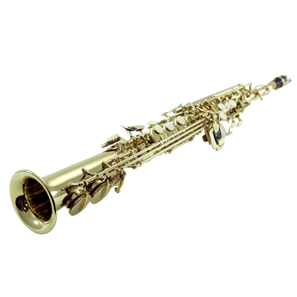 Sky Gold Plated Soprano Saxophone with Lightweight Case, Gloves