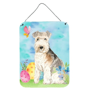 Easter Eggs Lakeland Terrier Wall or Door Hanging Prints
