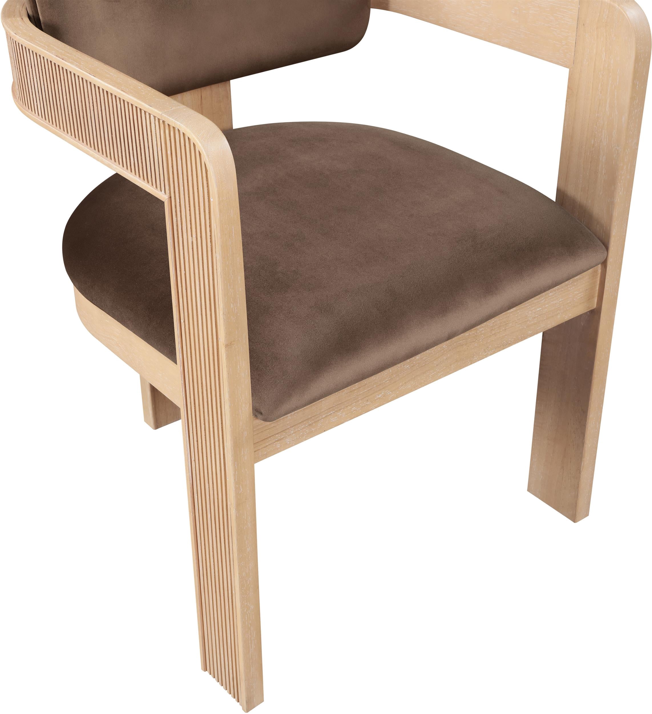 Meridian Furniture Sacha Brown Velvet Dining Chair (Set of 2)