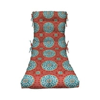 RSH Décor Indoor Outdoor Tufted Chaise Lounge Chair Cushion, Watermelon Sundial