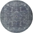 thumbnail image 1 of Ahgly Company Indoor Round Traditional Purple Navy Blue Persian Area Rugs, 4' Round, 1 of 6