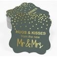 thumbnail image 2 of Inkdotpot Real Gold Foil Hugs & Kisses From The New Wedding Tags Favor Bracket Shape Hang Pack Of 50 Paper Tags, 2 of 7