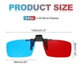 thumbnail image 2 of 4pcs Red Blue/Cyan 3D Clip-on Glasses, 3D Viewing Glasses Hanging Frame Square, 2 of 7