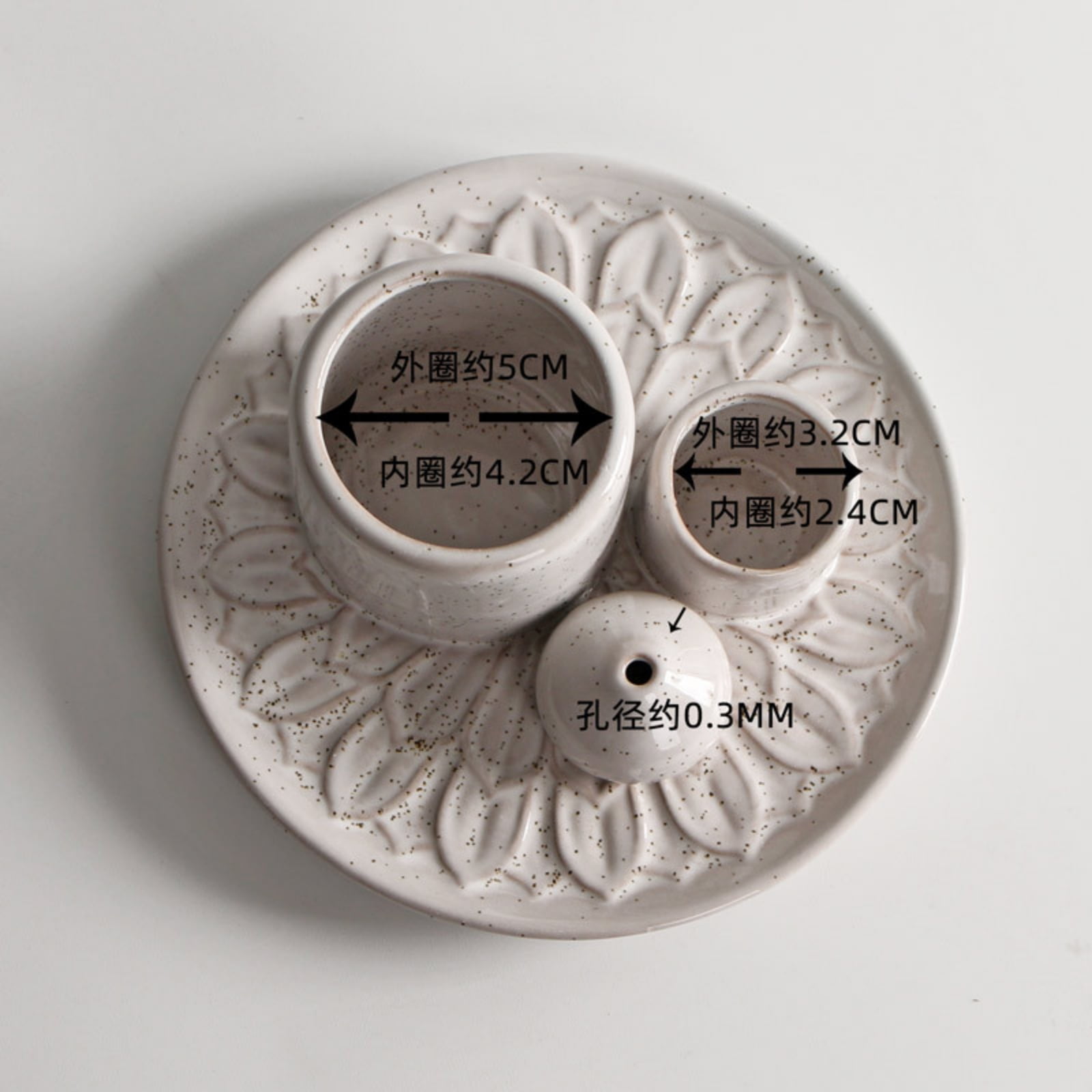 Multipurpose Ceramics Incenses Burners Holders for Santo Incenses Cones and Sages with Ashes Collector Tray