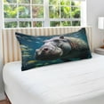 thumbnail image 5 of Coolnut Cute Hippo Plush Pillow Case, Zippered Bed Pillow Pillowcases, Super Soft and Cozy Pillowcase Covers for Sleep Decor Giftsation - Standard Size 20x26in, 5 of 7