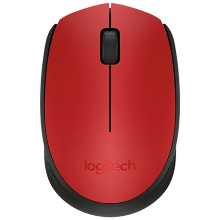 Dcenta M170 2.4G Wireless Optical Mouse Ergonomic Symmetrical Mouse with 10m Wireless Transmission Distance Plug and Play Red
