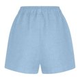 thumbnail image 5 of Aihuaihua Jean Shorts Womens Stretchy High Waisted Lightweight Summer Casual Loose Pull on Trendy Drawstring Denim Shorts Light Blue M, 5 of 5