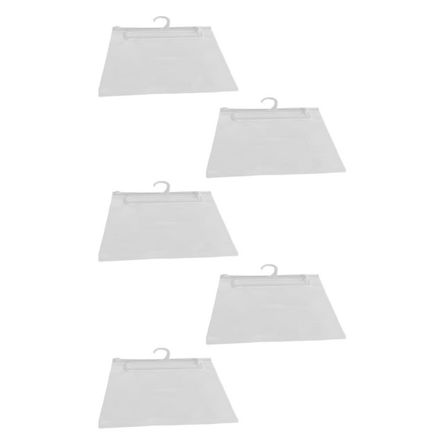 Bolsa de almacenamiento colgante, organizador de bolsos, gancho grande, bolsa transparente, soporte para revistas 5 piezas 23 cm x 21 cm