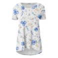 thumbnail image 4 of Elegante blusa de manga corta con cuello redondo y manga abullonada para mujer OAVQHLG3B Store  lin121212, 4 of 4