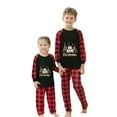 thumbnail image 3 of Odeerbi Christmas Pajamas for Family Holiday Plaid Long Sleeve Family Christmas Pajamas Matching Sets Toddler Merry Christmas Print Parent-child Suit Two-Piece Sleepwear Xmas PJs Set Red, 3 of 8