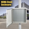 thumbnail image 7 of Luku NEMA Steel Enclosure, 24x16x10 NEMA 4X Steel Electrical Box, IP66 Waterproof & Dustproof, Electrical Junction Box for Outdoor/Indoor, with Mounting Plate, 7 of 7