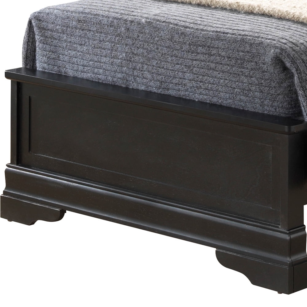 Glory Furniture Louis Phillipe Twin Panel Bed in Black