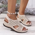 thumbnail image 6 of POROPL Sandals for Women , Orthopedic Wide Width Sandals Open Toe Walking Arch Support Slides Sandals, 6 of 9
