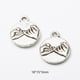 thumbnail image 2 of 50 piezas de bisutería de aleación de zinc con colgante de gancho para el meñique, collar con diseño de meñique Plata antigua, 2 of 8