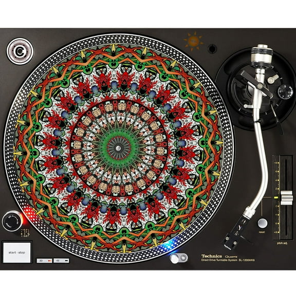 KuzmarK™ 12" DJ Turntable Slipmat - Rasta Dancehall