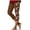 Brown, variant on Women's Casual Fashion Rugby Print Sports Leggings for Yoga and Athletic Wear Red XXXL