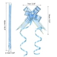 thumbnail image 2 of Unique Bargains 2.8inch Pull Bows Present Wrapping String Bows Ribbon Gold Thread Style Light Blue 40 Pack, 2 of 6