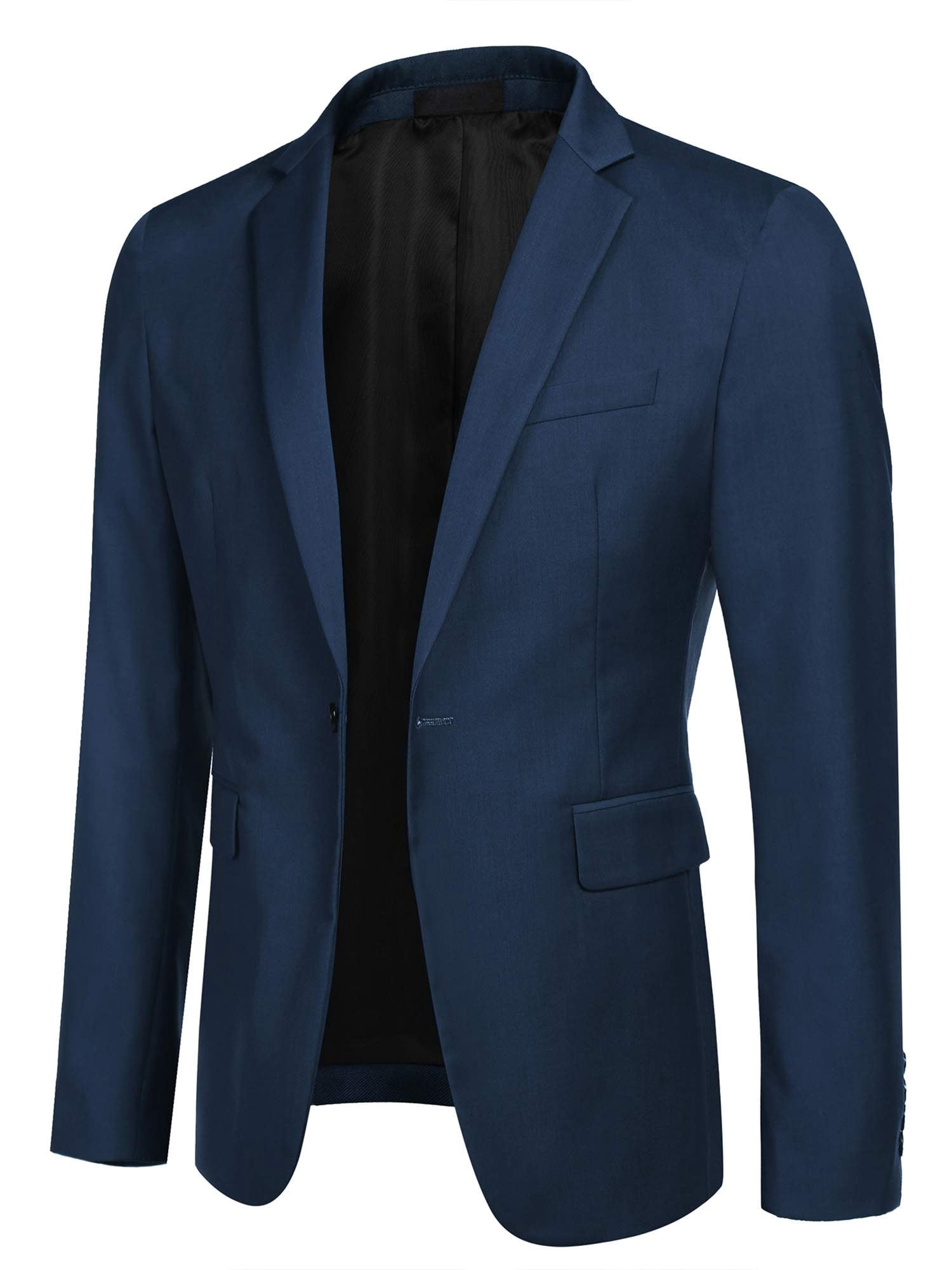 COOFANDY Mens Black Sport Coat Business Suit Jacket Casual One Button Blazer Lightweight Dress Jackets (Black XXXL)