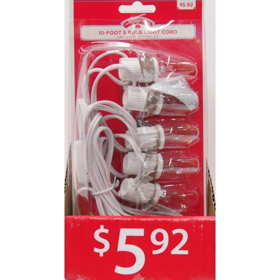 holiday time christmas 5 bulb accessory village light cord walmart com