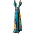 thumbnail image 3 of Wrapables® Lightweight Sheer Silky Feeling Chiffon Scarf, Teal Cats & Dogs, 3 of 5