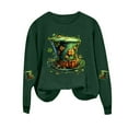 thumbnail image 3 of Gamivast St Patricks Day Sweatshirt for Women Funny Graphic Raglan Long Sleeve Tops Loose Fitted Crew Neck Holiday Shirts Casual Holiday Outfits, 3 of 4