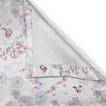 thumbnail image 6 of Ambesonne Vintage Valance & Curtain, Eiffel Tower and Flower, 55"x24", Pale Blue Pink and White, 6 of 6