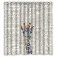 thumbnail image 1 of ABPHQTO Giraffe Art On Vintage Dictionary Cortina de ducha Cortina de ducha impermeable 160x180 cm, 1 of 2