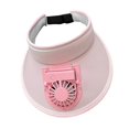 thumbnail image 4 of Sombreros de visera solar con ventilador, sombrero de para hombres mujeres pescando acampando Rosa, 4 of 9