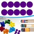 thumbnail image 1 of Colaxi 10 Pcs Tampons de Queue de Snooker Tampons de Ferrule Pièce de Réparation Remplacement Accessoire de Billard pour Compétition de Salle de Jeux Violet, 1 of 8
